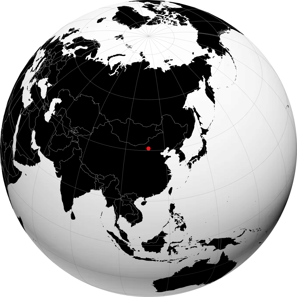 Hohhot á hnöttnum