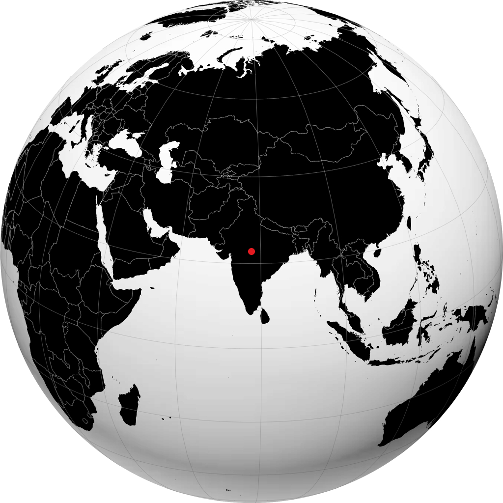 Hoshangabad á hnöttnum