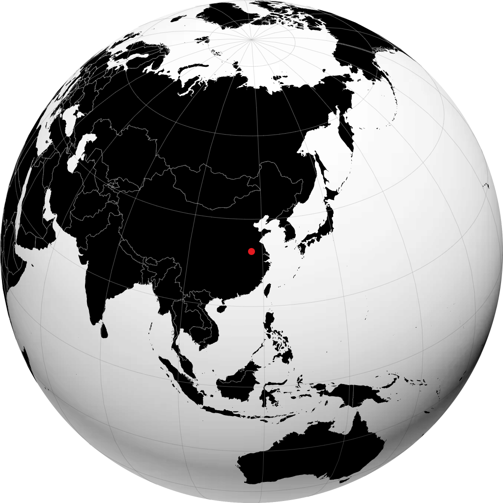 Huainan á hnöttnum