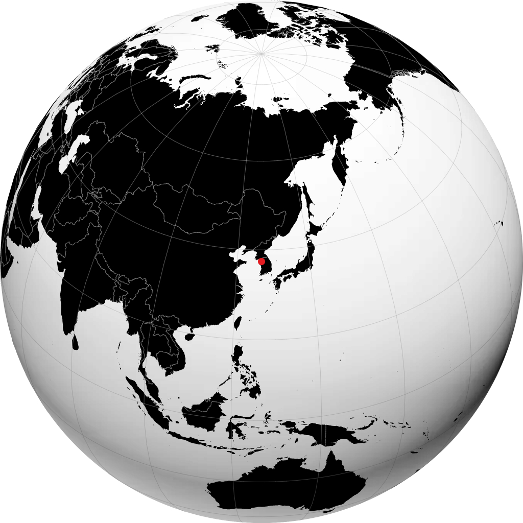 Incheon á hnöttnum