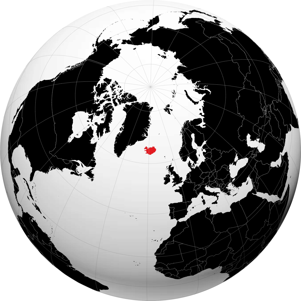 Ísland á hnöttnum