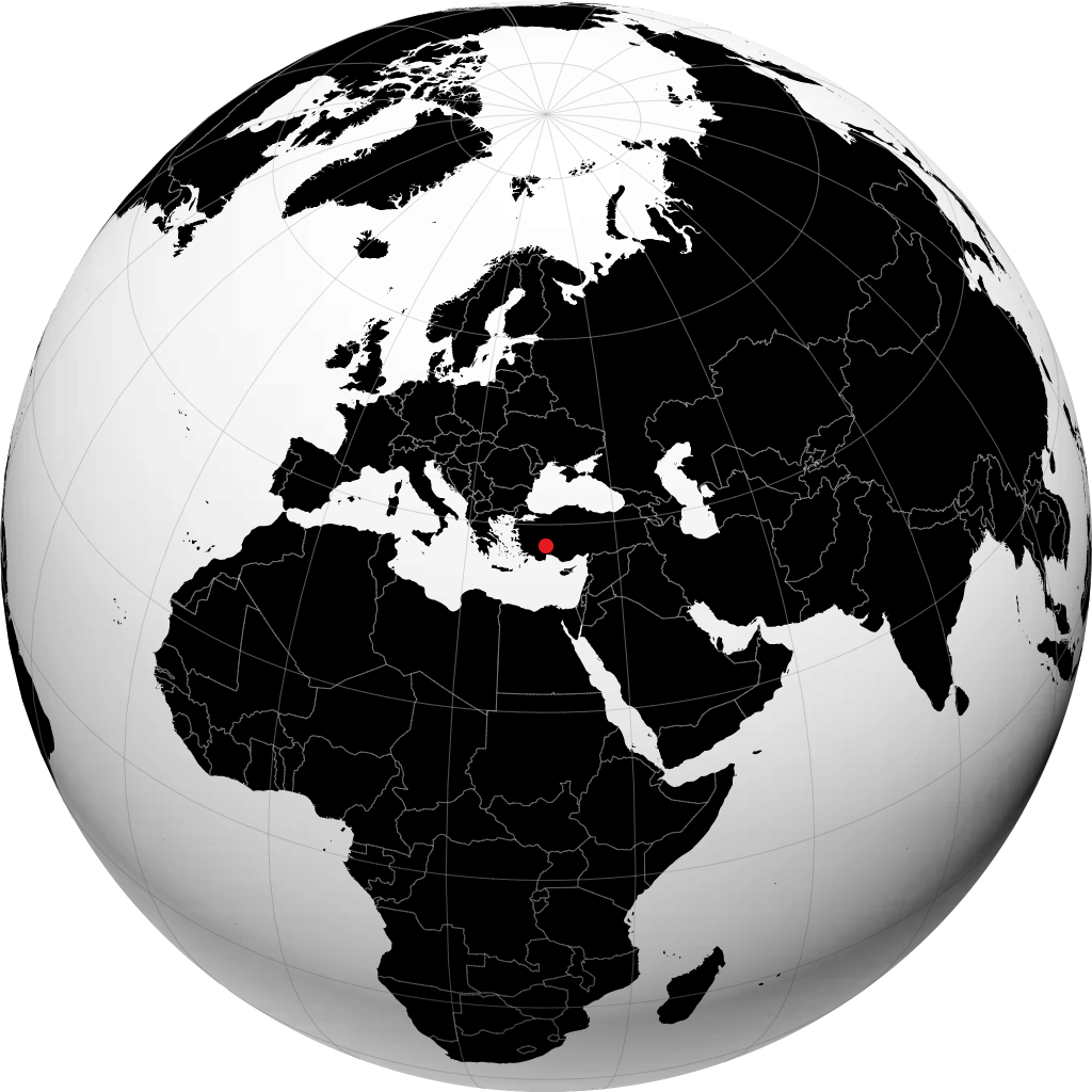 Isparta á hnöttnum