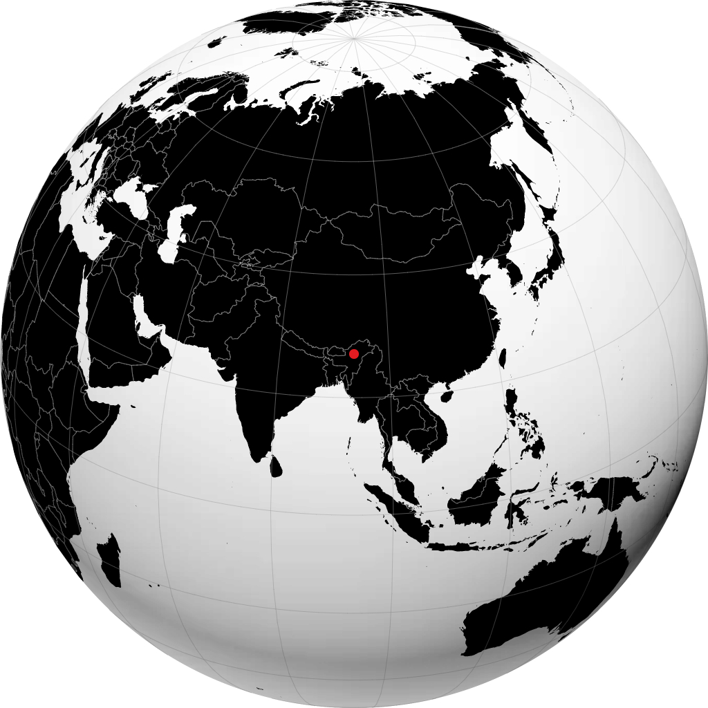 Itanagar á hnöttnum