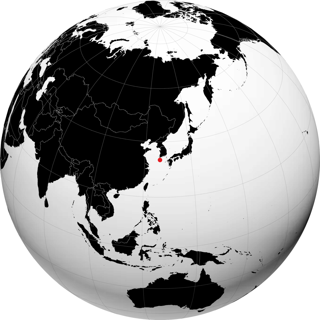 Jeju City á hnöttnum