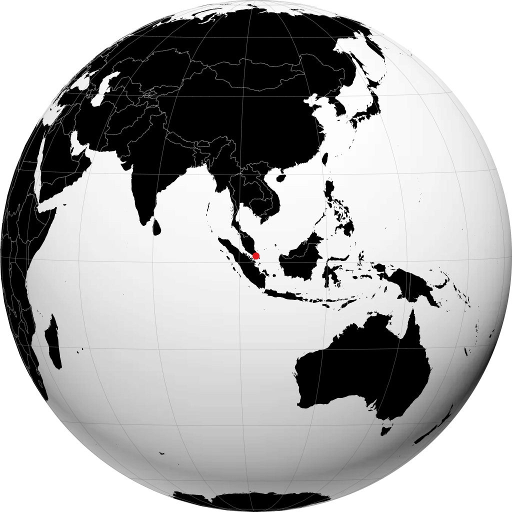 Johor Bahru á hnöttnum