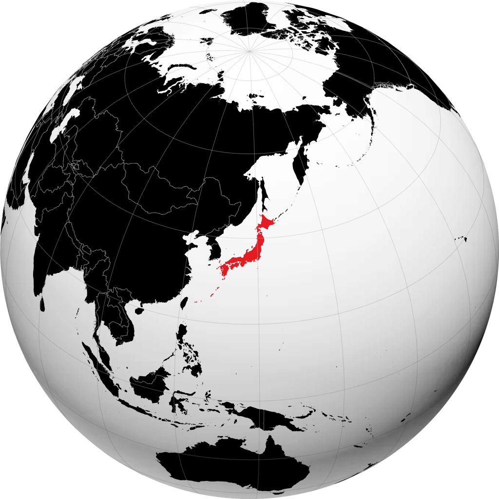 Japan á hnöttnum