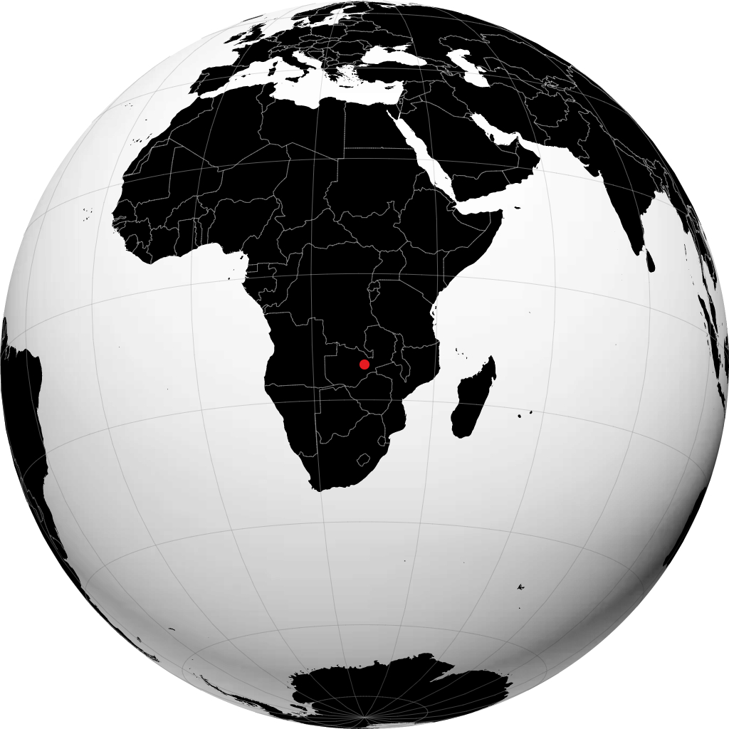 Kabwe á hnöttnum
