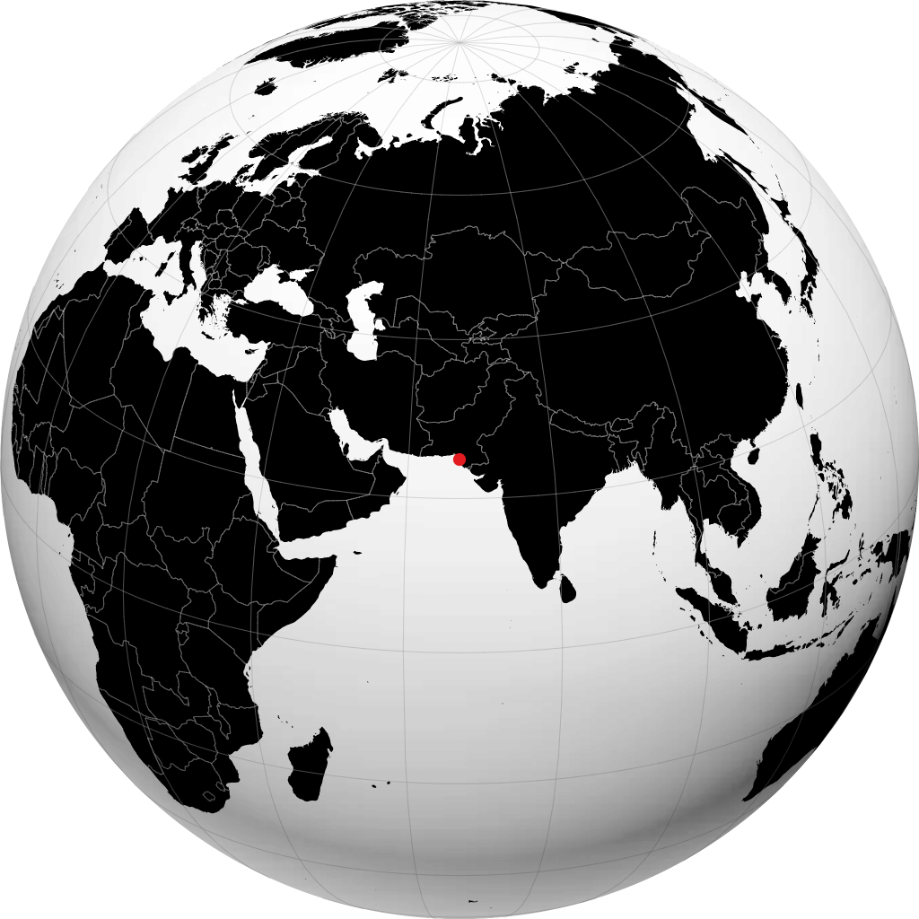 Karachi á hnöttnum