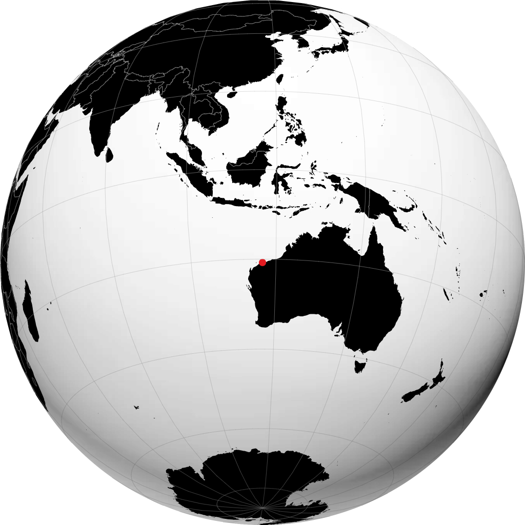 Karratha á hnöttnum