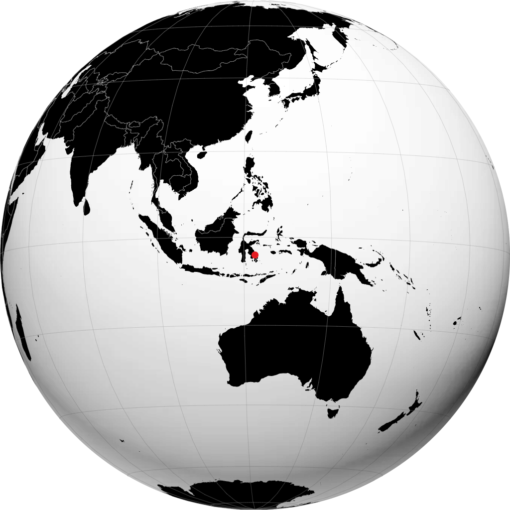 Kendari á hnöttnum