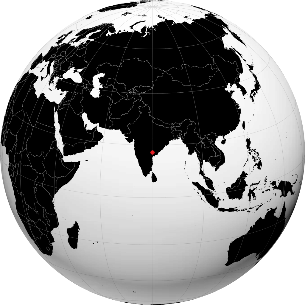 Khammam á hnöttnum