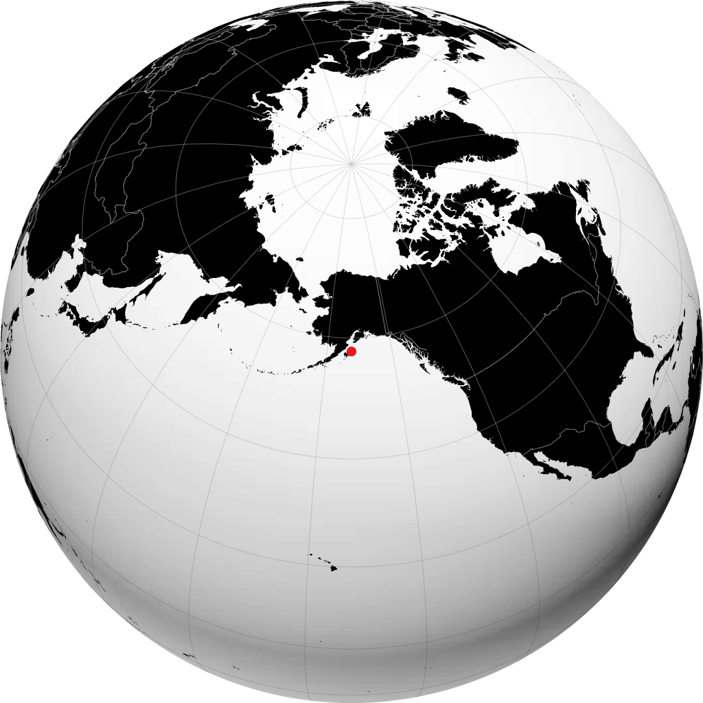 Kodiak á hnöttnum