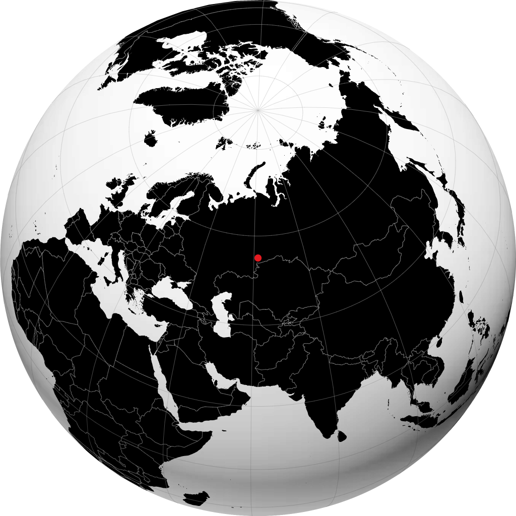 Kopeysk á hnöttnum