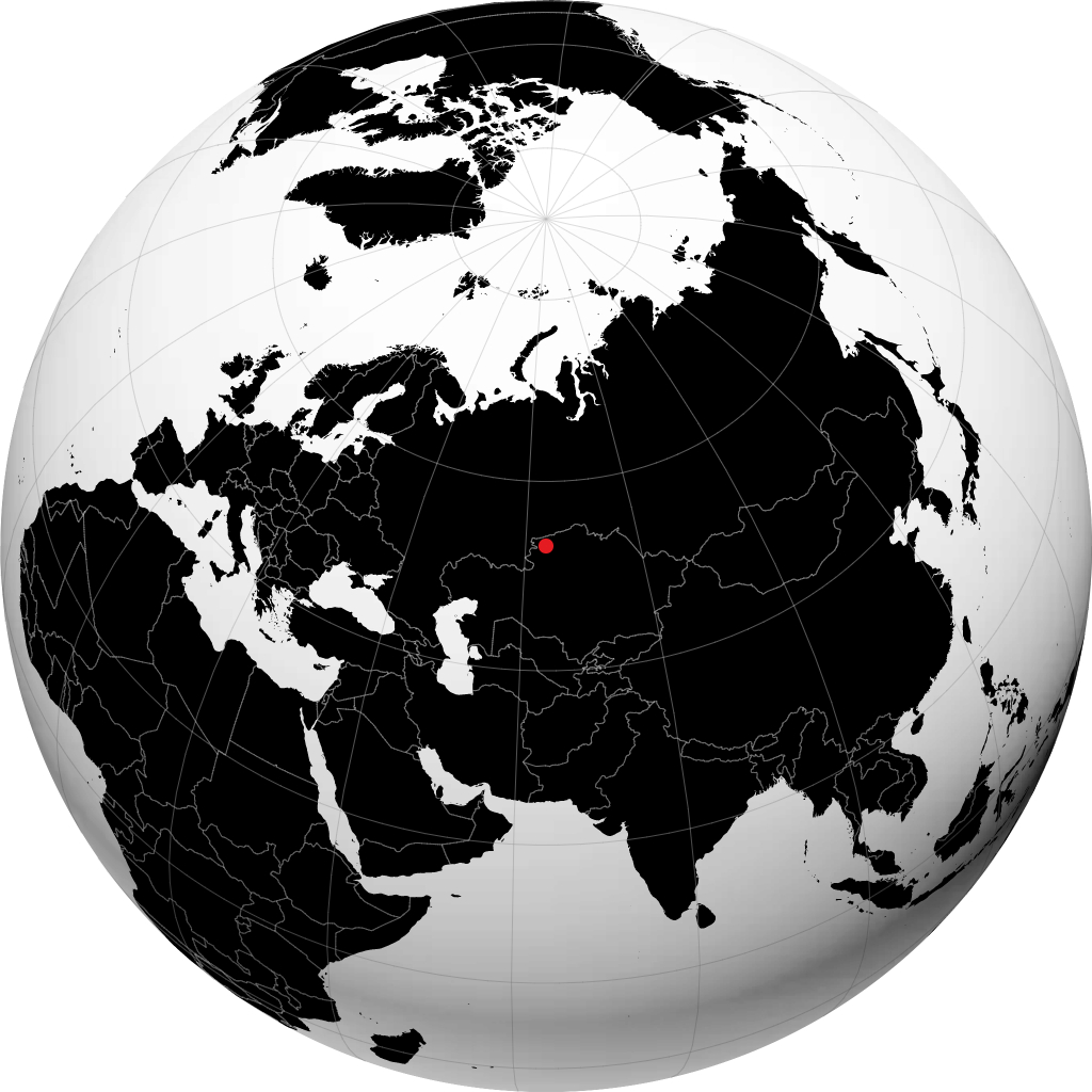 Kostanay á hnöttnum