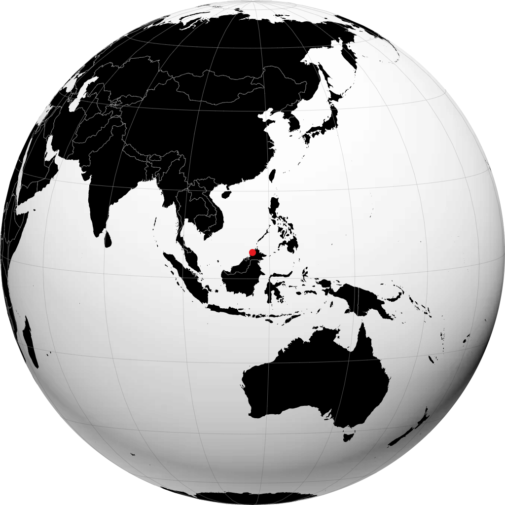 Kota Kinabalu á hnöttnum