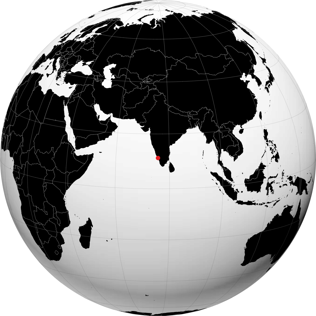 Kozhikode á hnöttnum
