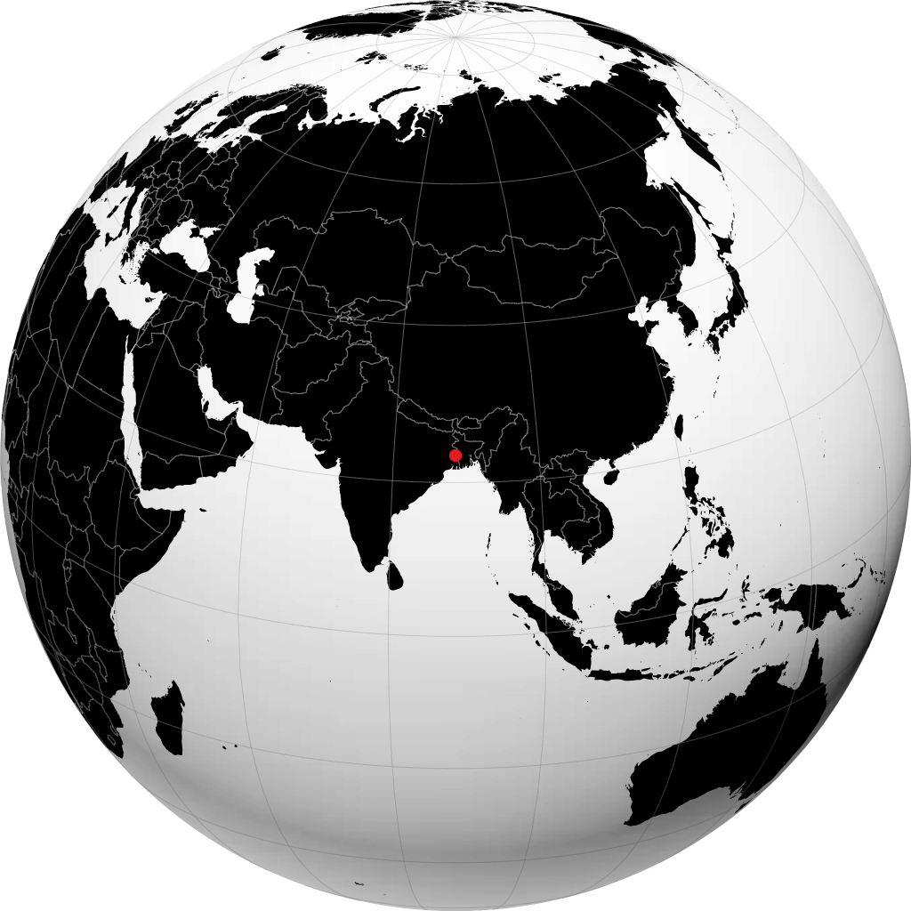 Krishnanagar á hnöttnum