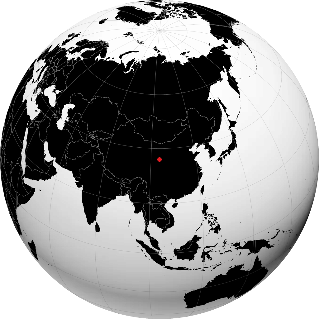 Lanzhou á hnöttnum