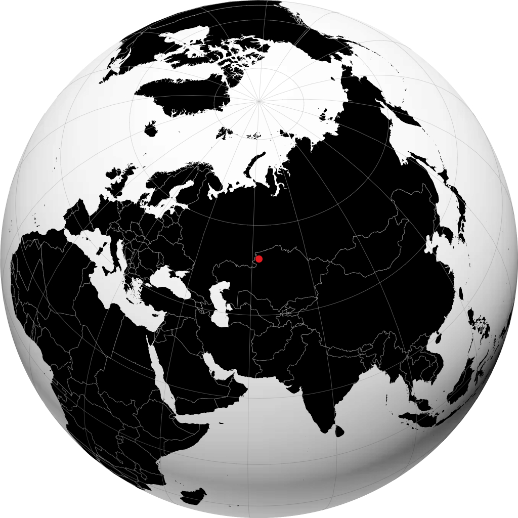 Lisakovsk á hnöttnum