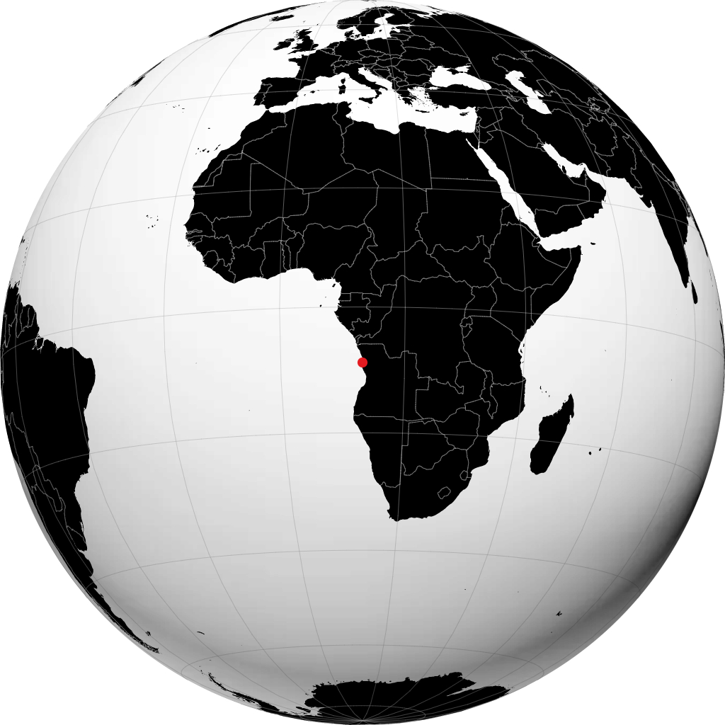 Luanda á hnöttnum