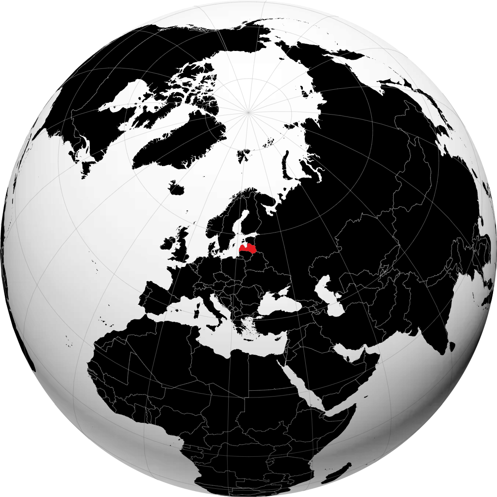 Lettland á hnöttnum