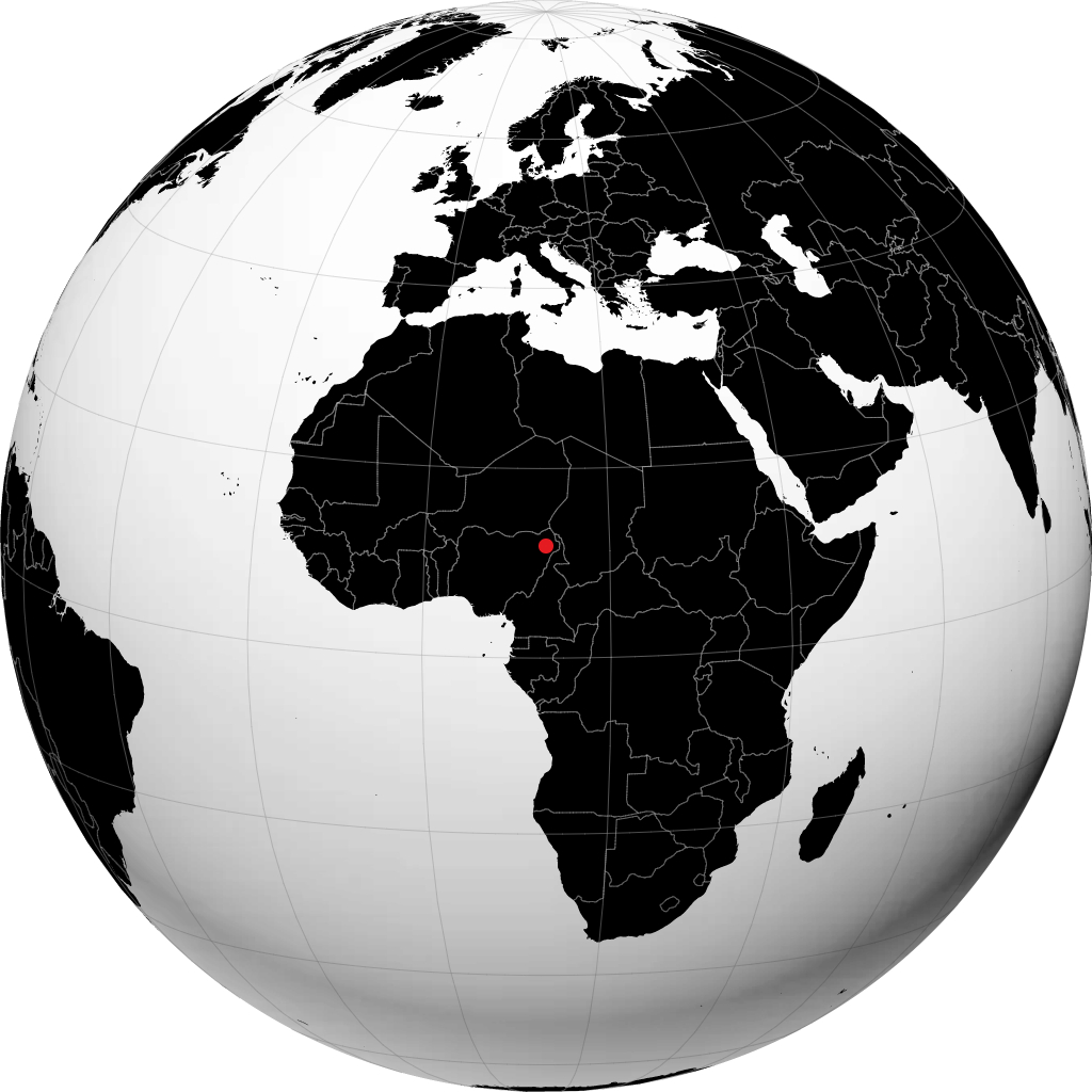 Maiduguri á hnöttnum