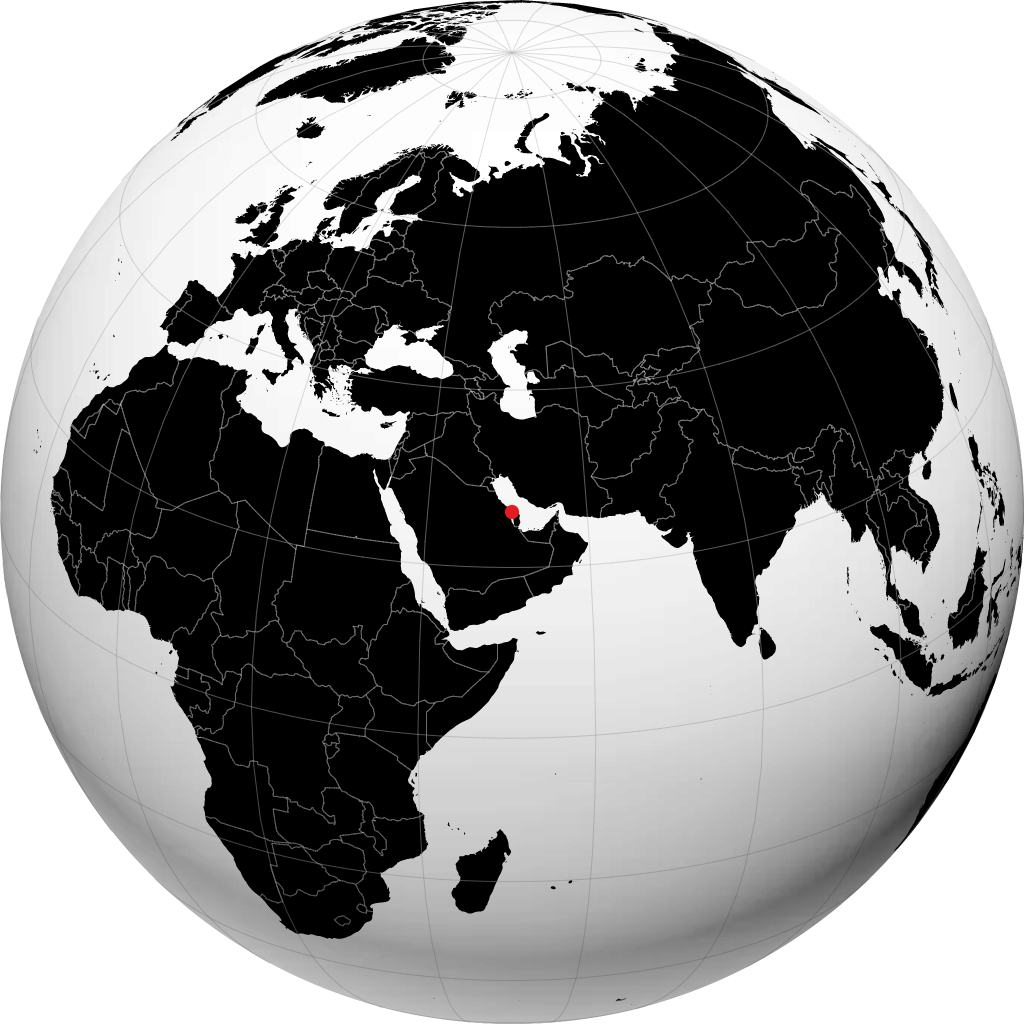 Manama á hnöttnum