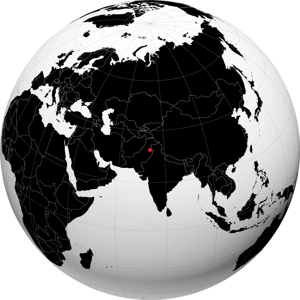 Mandi Bahauddin á hnöttnum