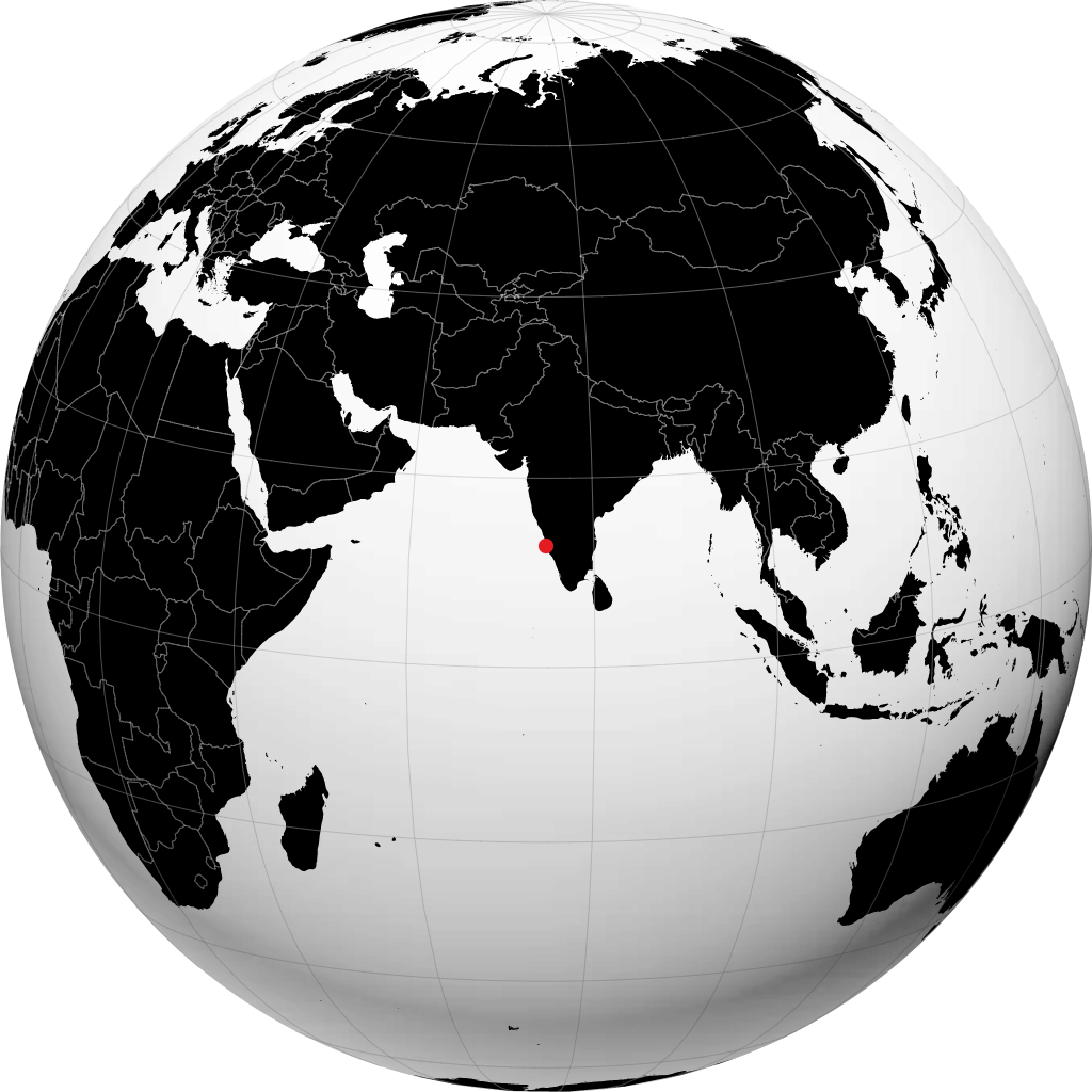 Mangalore á hnöttnum