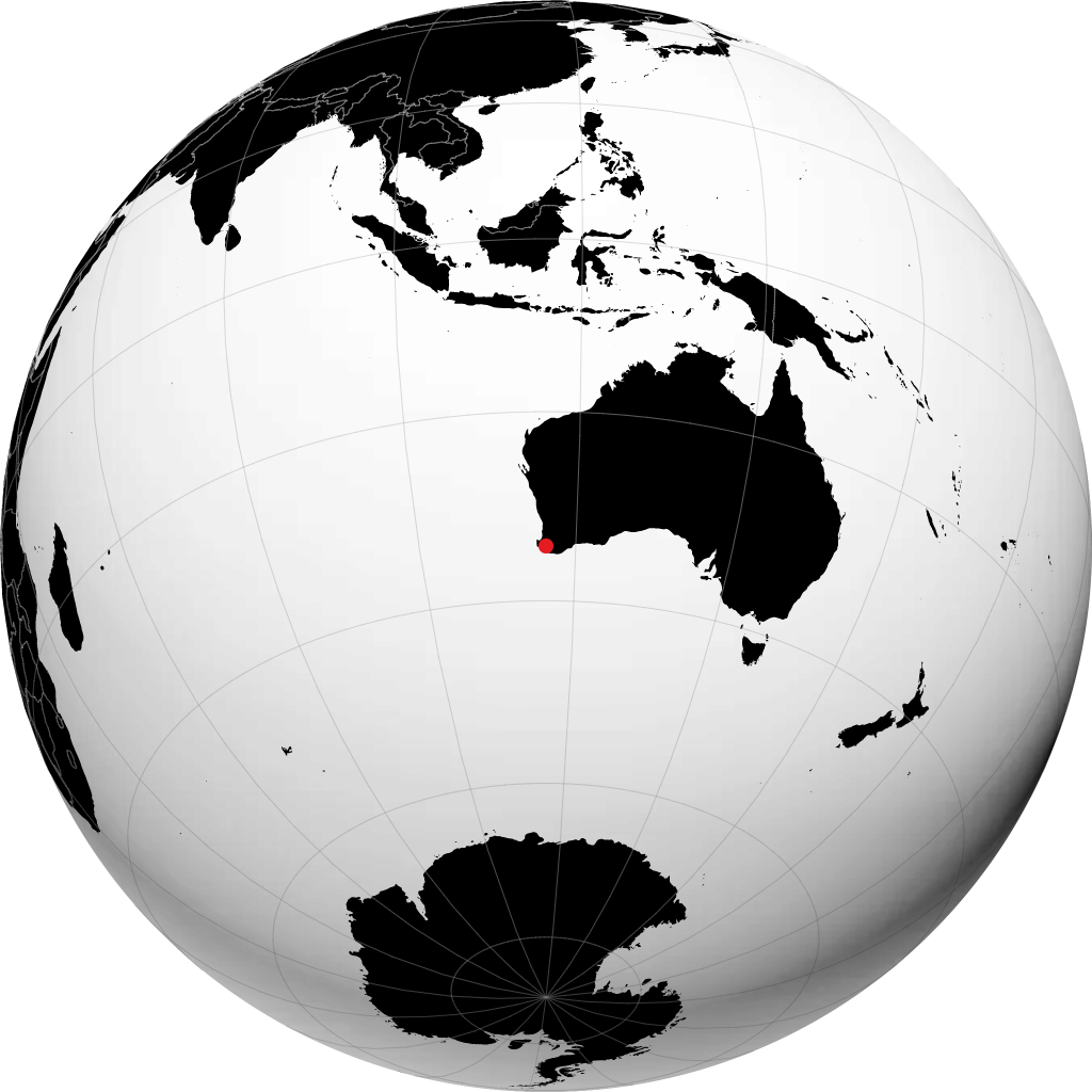 Manjimup á hnöttnum