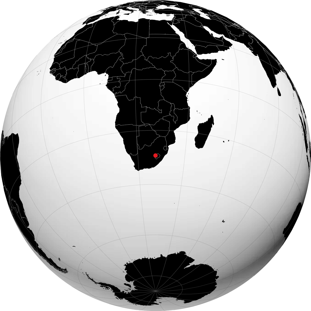 Maseru á hnöttnum