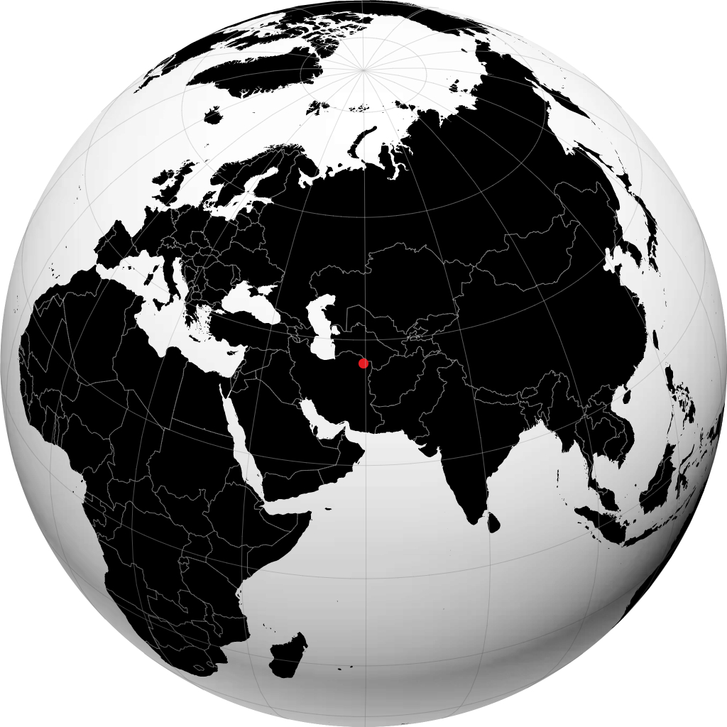 Mashhad á hnöttnum