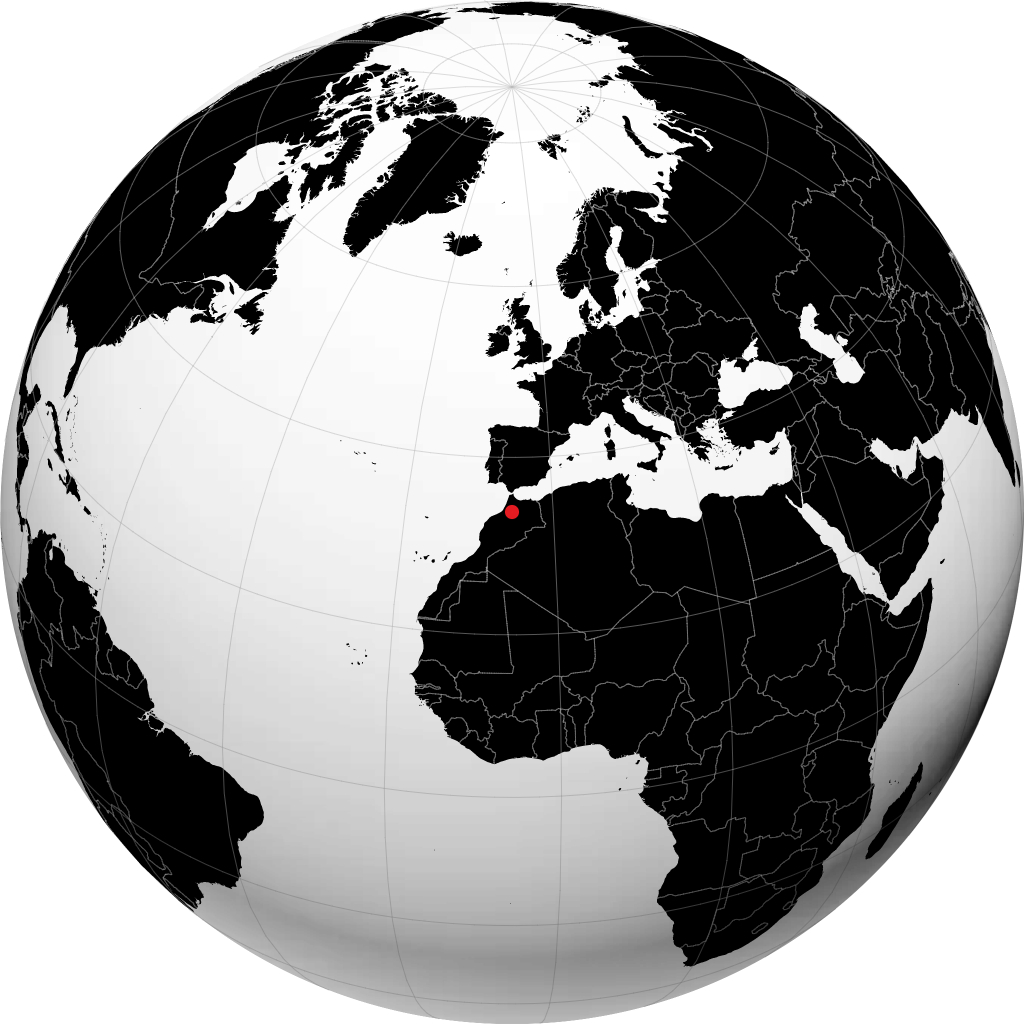 Meknes á hnöttnum
