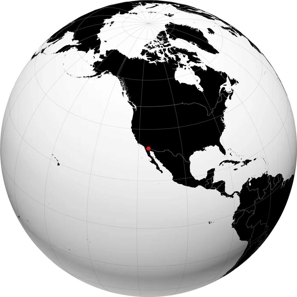 Mexicali á hnöttnum