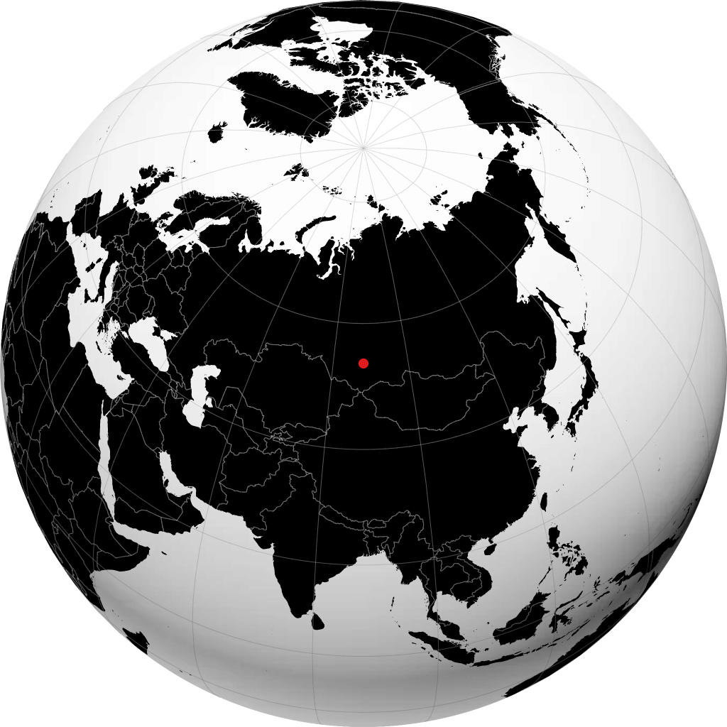 Mezhdurechensk á hnöttnum