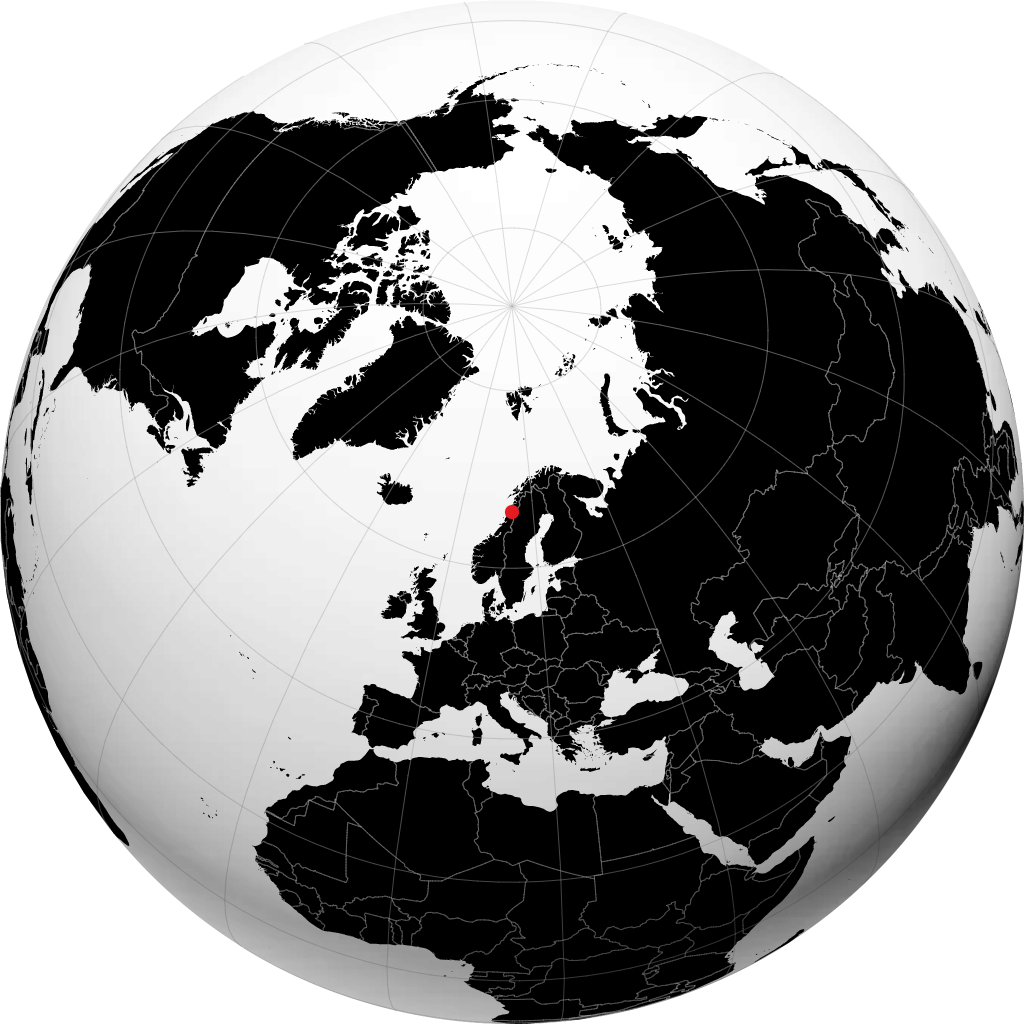 Mo i Rana á hnöttnum