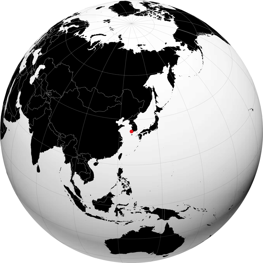 Mokpo á hnöttnum