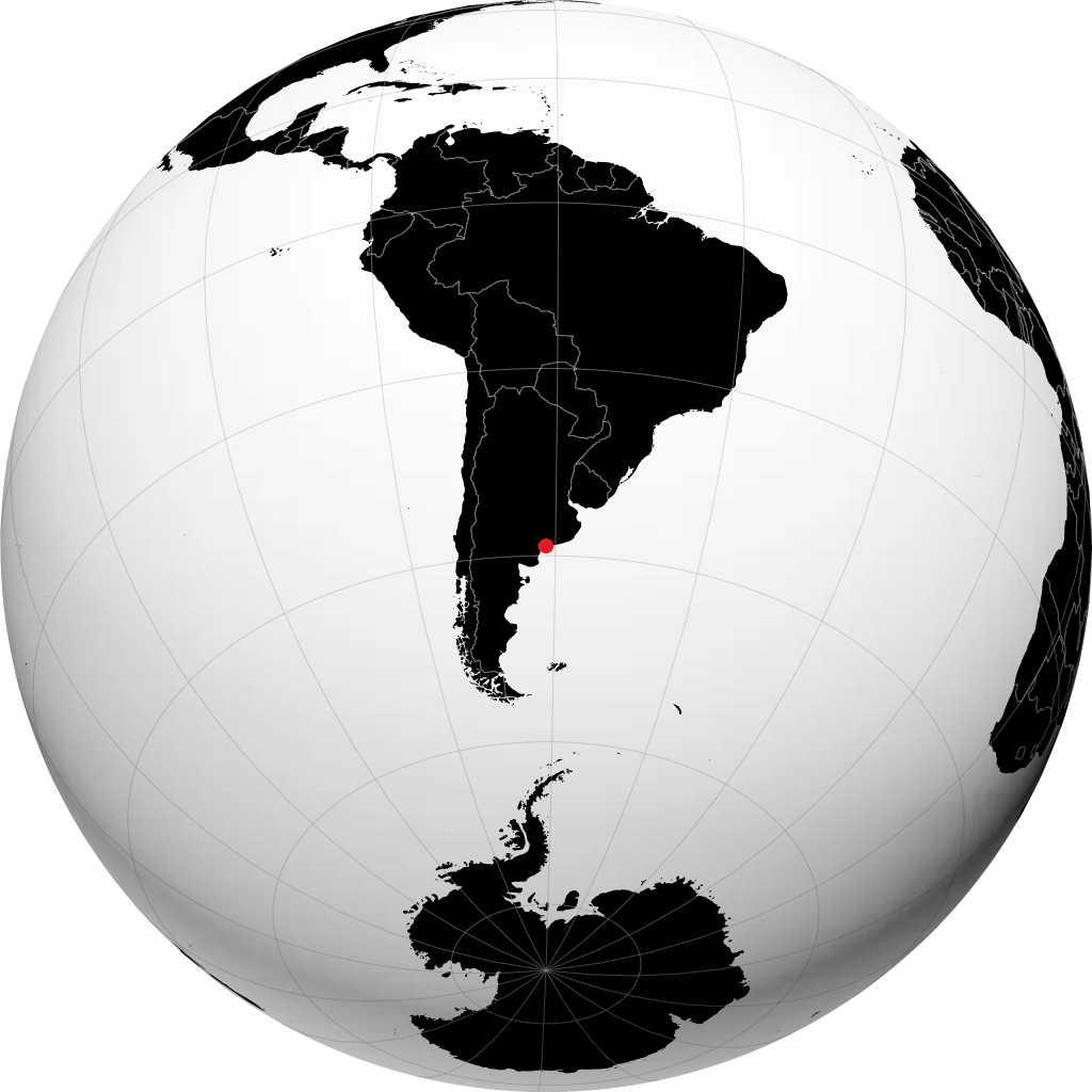 Monte Hermoso á hnöttnum