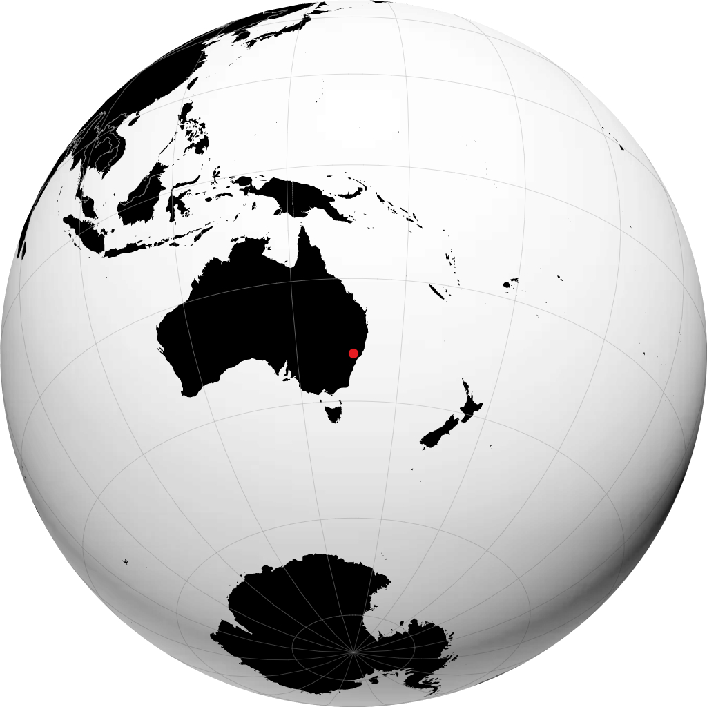 Muswellbrook á hnöttnum