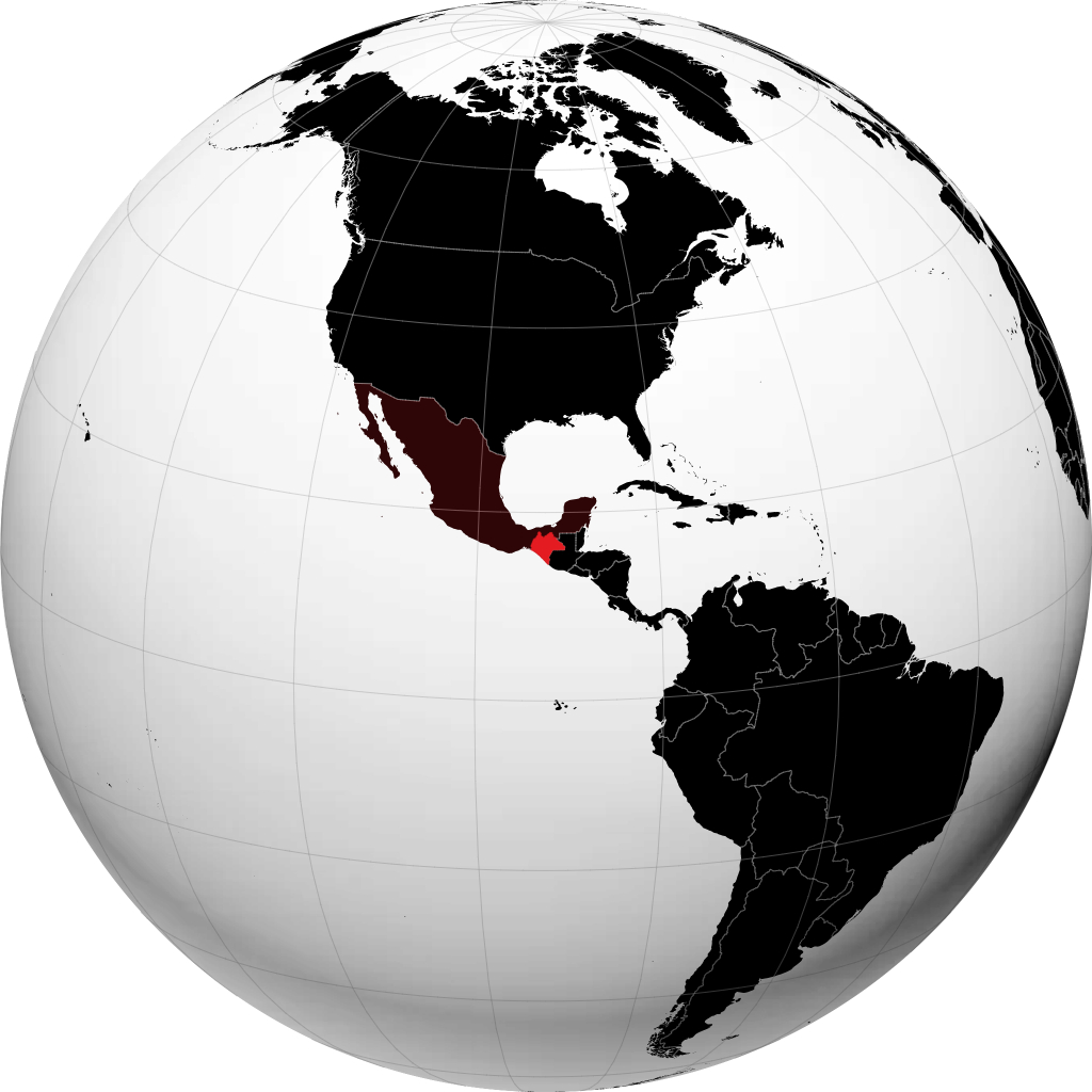 Chiapas á hnöttnum