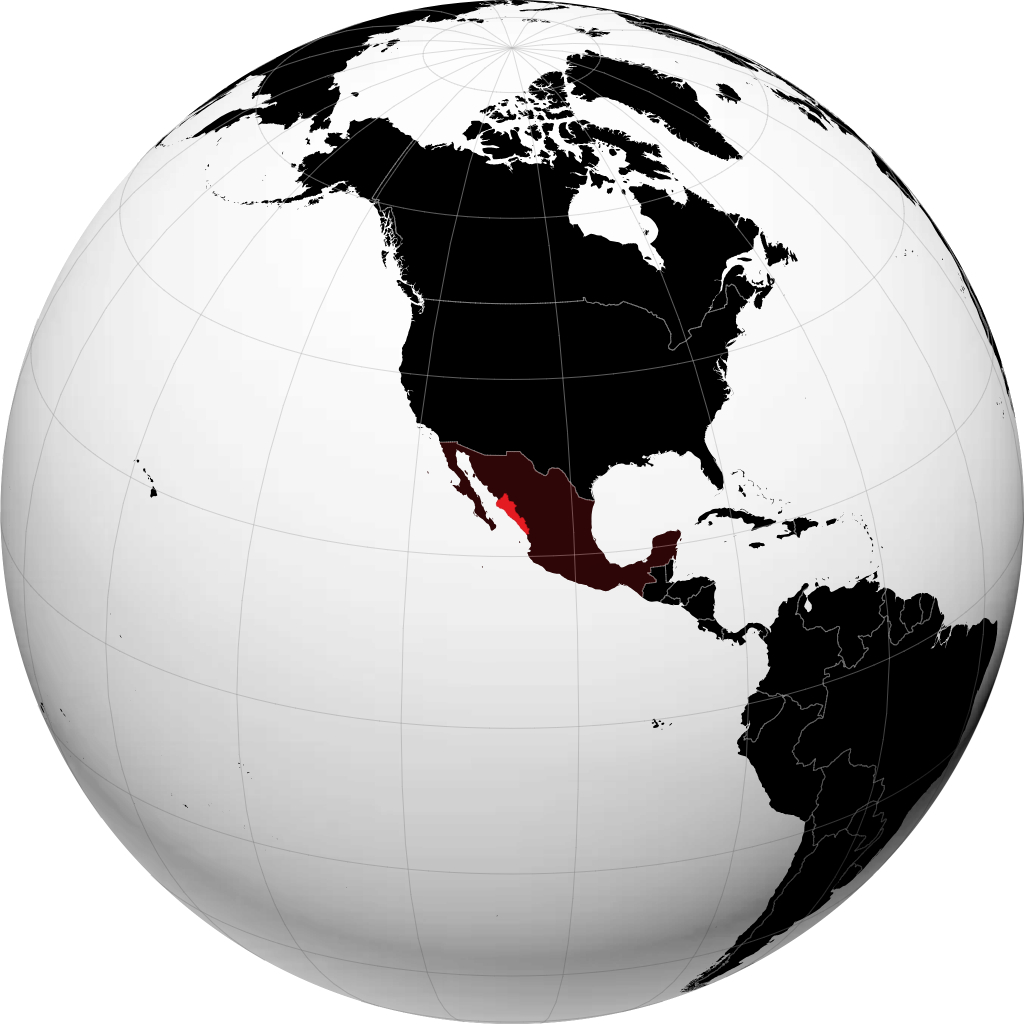Sinaloa á hnöttnum