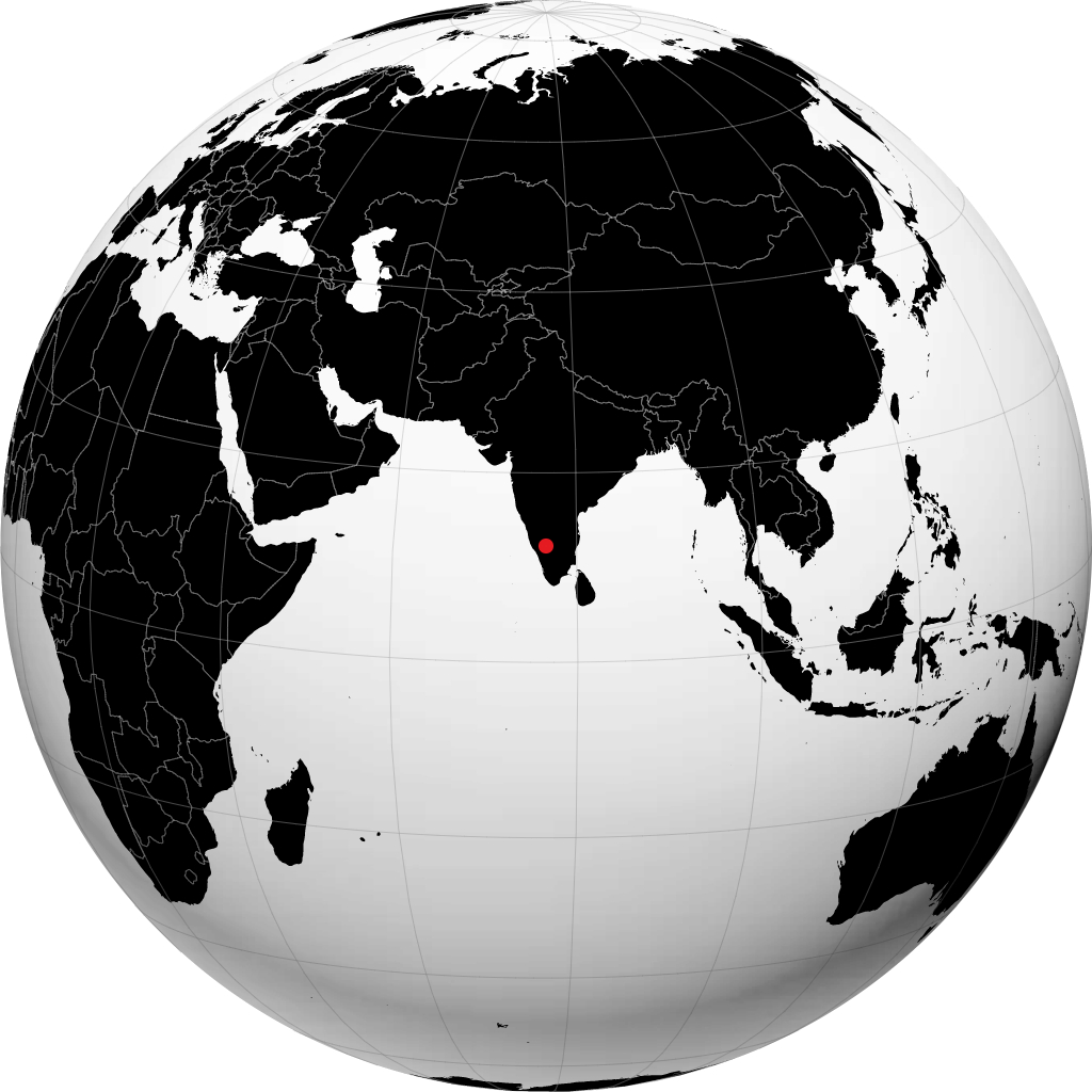 Mysore á hnöttnum