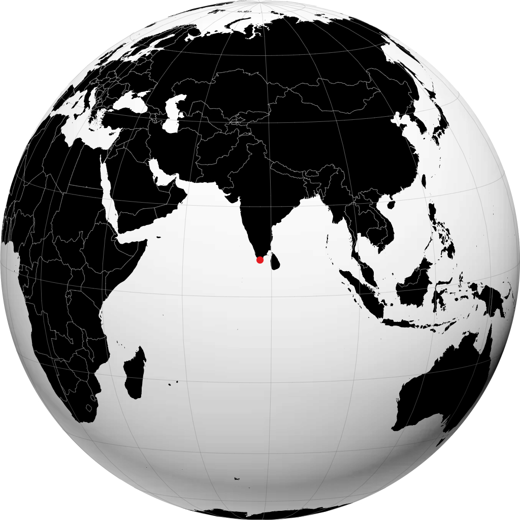 Nagercoil á hnöttnum