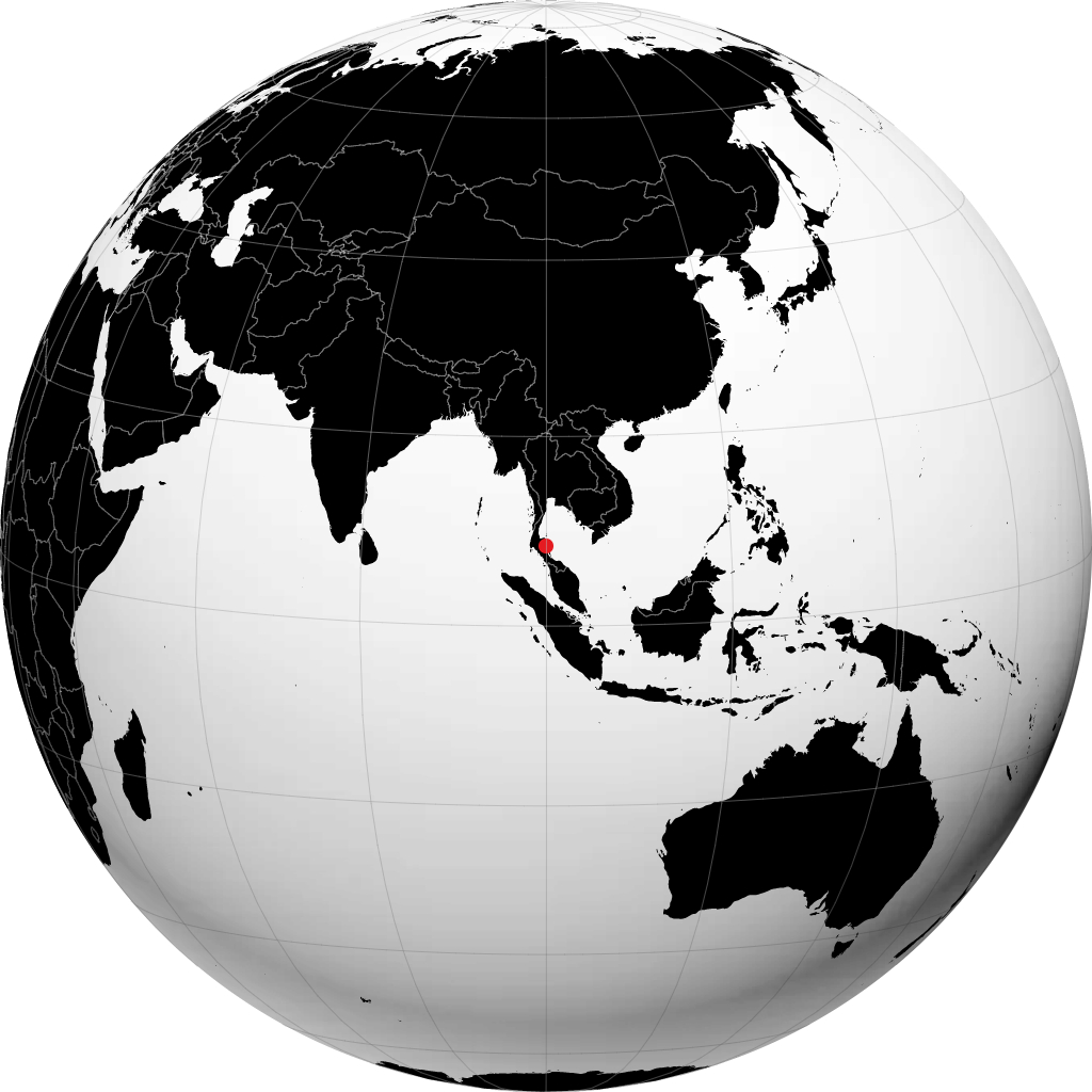 Nakhon Si Thammarat á hnöttnum
