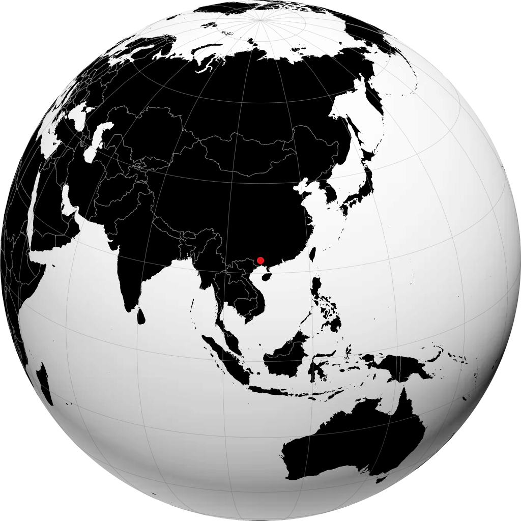 Nanning á hnöttnum