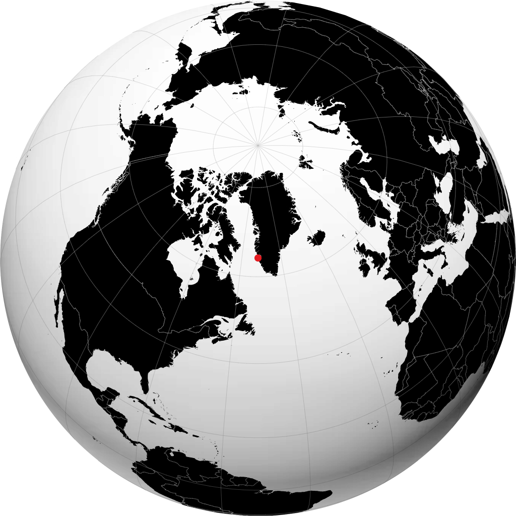 Nuuk á hnöttnum