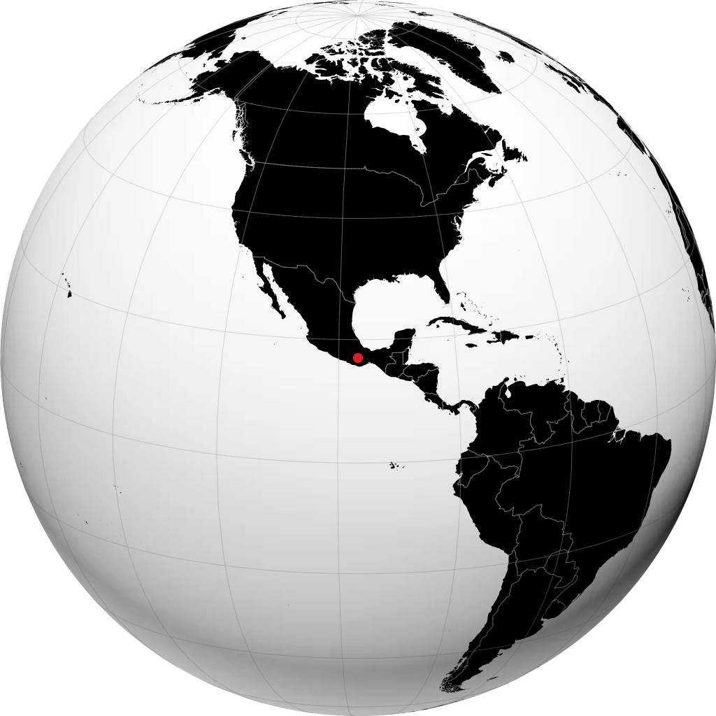 Oaxaca City á hnöttnum