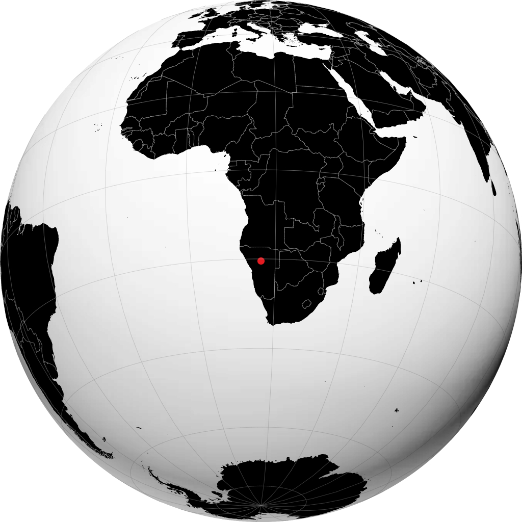 Otjiwarongo á hnöttnum