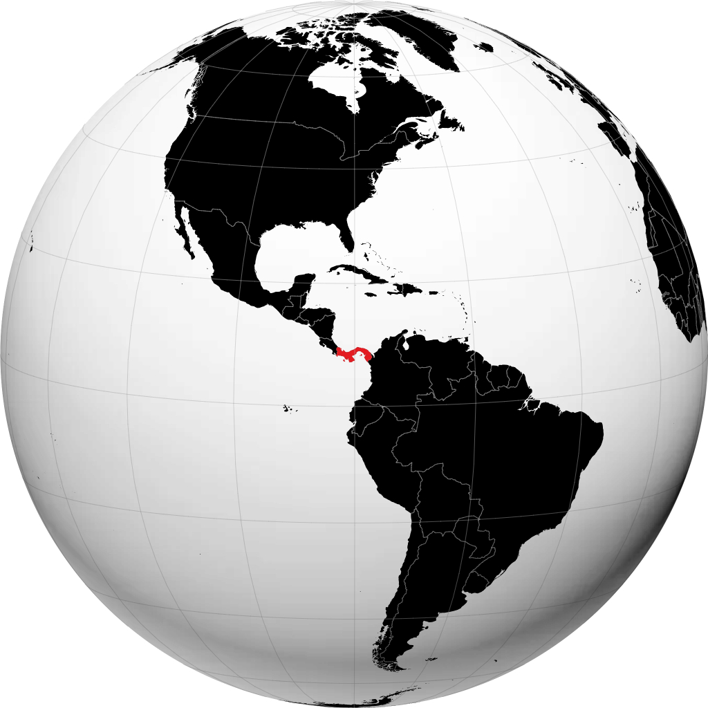 Panama á hnöttnum