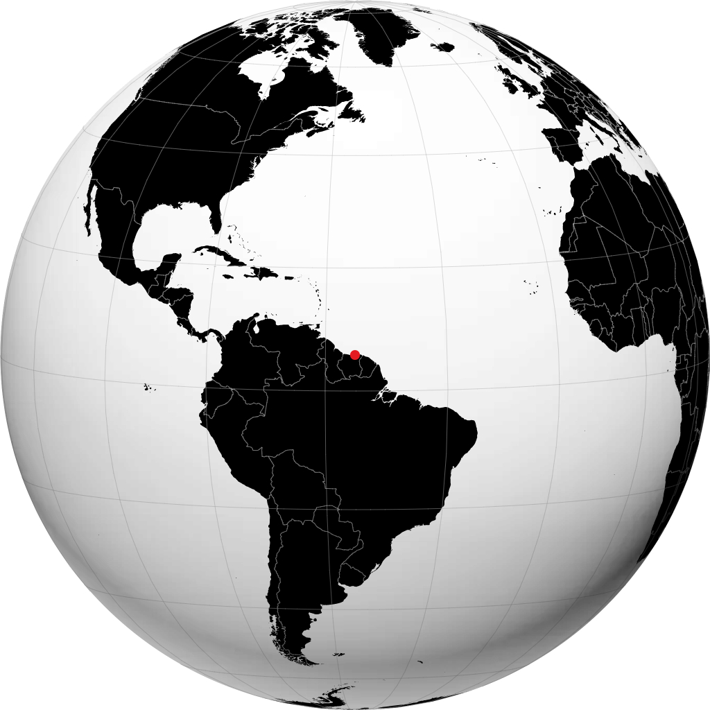Paramaribo á hnöttnum
